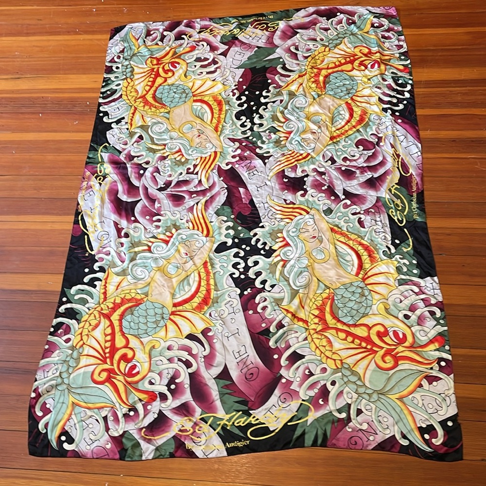 Huge Ed Hardy scarf with small flaw